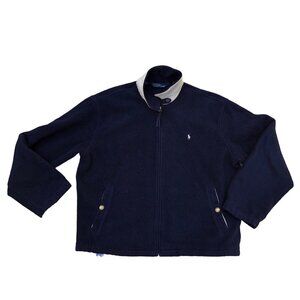 Ralph Lauren Navy Blue Jacket with Cream Collar